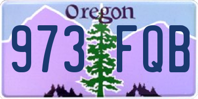 OR license plate 973FQB