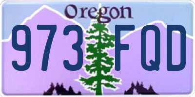 OR license plate 973FQD
