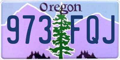 OR license plate 973FQJ