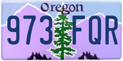 OR license plate 973FQR