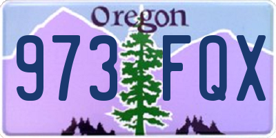 OR license plate 973FQX