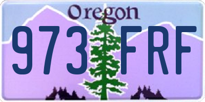 OR license plate 973FRF