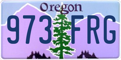 OR license plate 973FRG