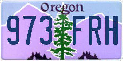 OR license plate 973FRH