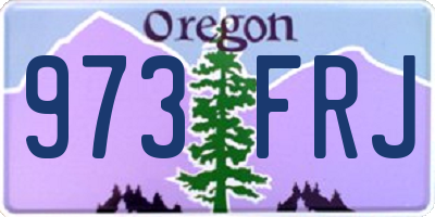 OR license plate 973FRJ