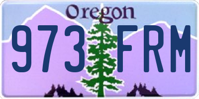 OR license plate 973FRM