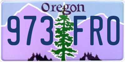OR license plate 973FRO