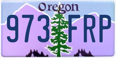OR license plate 973FRP