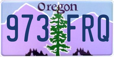OR license plate 973FRQ