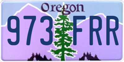 OR license plate 973FRR
