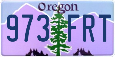 OR license plate 973FRT