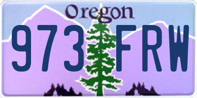 OR license plate 973FRW