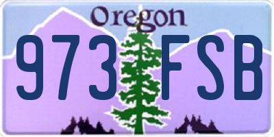 OR license plate 973FSB