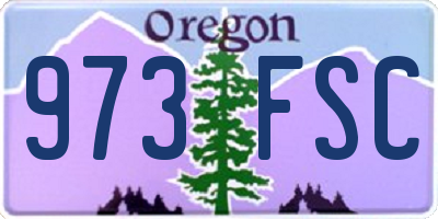 OR license plate 973FSC