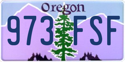 OR license plate 973FSF