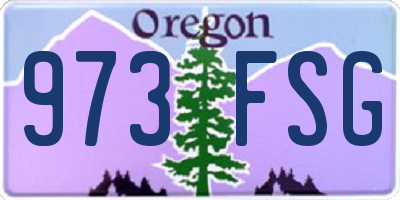 OR license plate 973FSG