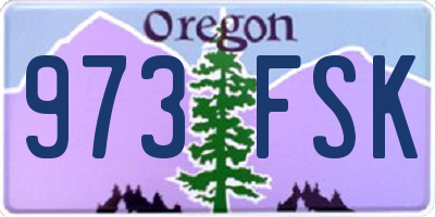 OR license plate 973FSK