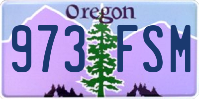 OR license plate 973FSM