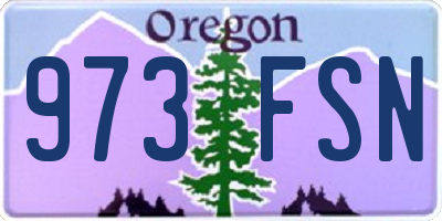 OR license plate 973FSN