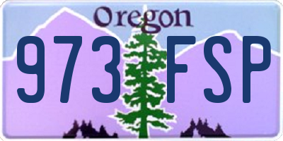OR license plate 973FSP