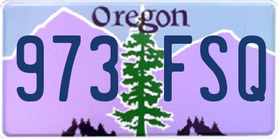 OR license plate 973FSQ
