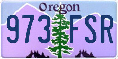 OR license plate 973FSR