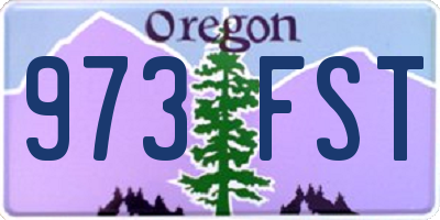 OR license plate 973FST