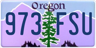 OR license plate 973FSU