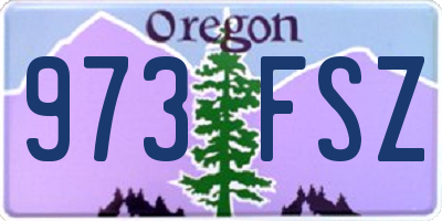 OR license plate 973FSZ