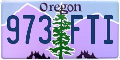 OR license plate 973FTI