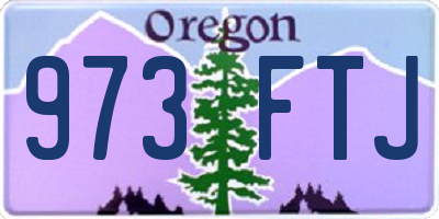 OR license plate 973FTJ