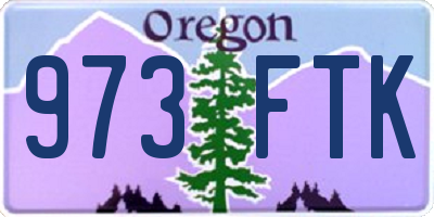 OR license plate 973FTK