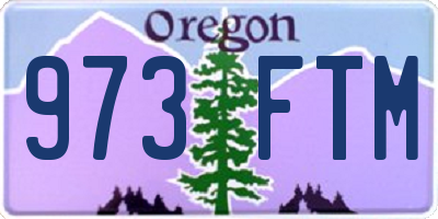 OR license plate 973FTM