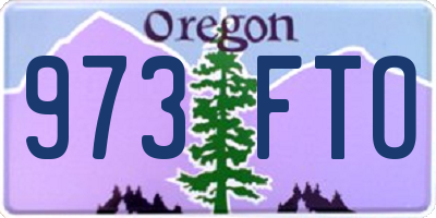 OR license plate 973FTO