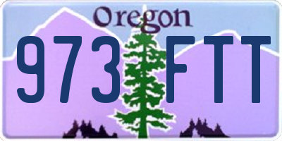OR license plate 973FTT
