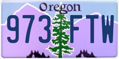 OR license plate 973FTW