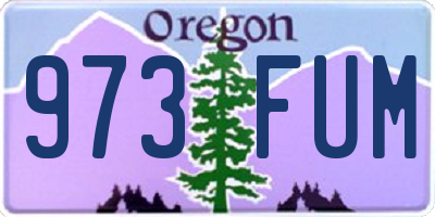 OR license plate 973FUM