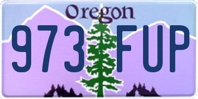 OR license plate 973FUP