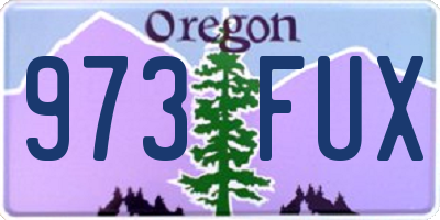 OR license plate 973FUX