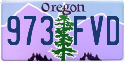 OR license plate 973FVD