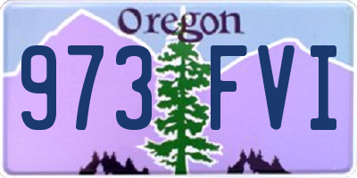 OR license plate 973FVI