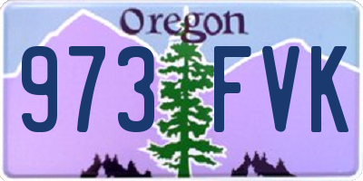 OR license plate 973FVK