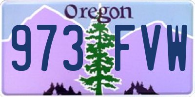OR license plate 973FVW