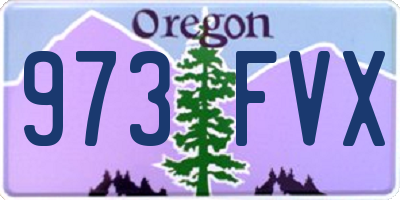 OR license plate 973FVX
