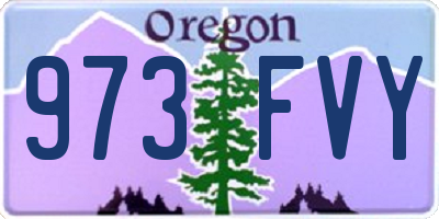 OR license plate 973FVY