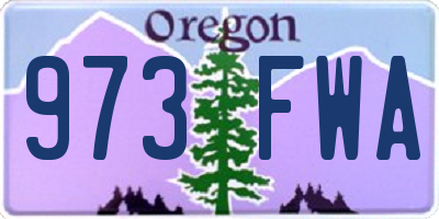 OR license plate 973FWA