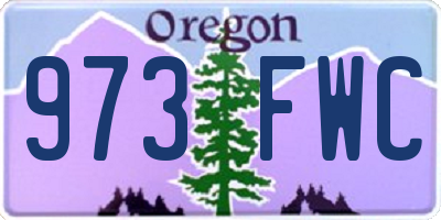 OR license plate 973FWC