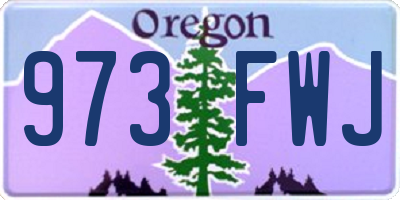 OR license plate 973FWJ