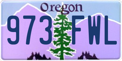 OR license plate 973FWL