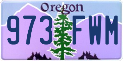 OR license plate 973FWM